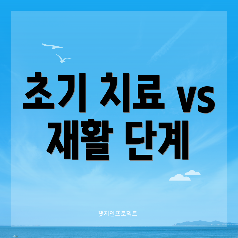 초기 치료 vs 재활 단계