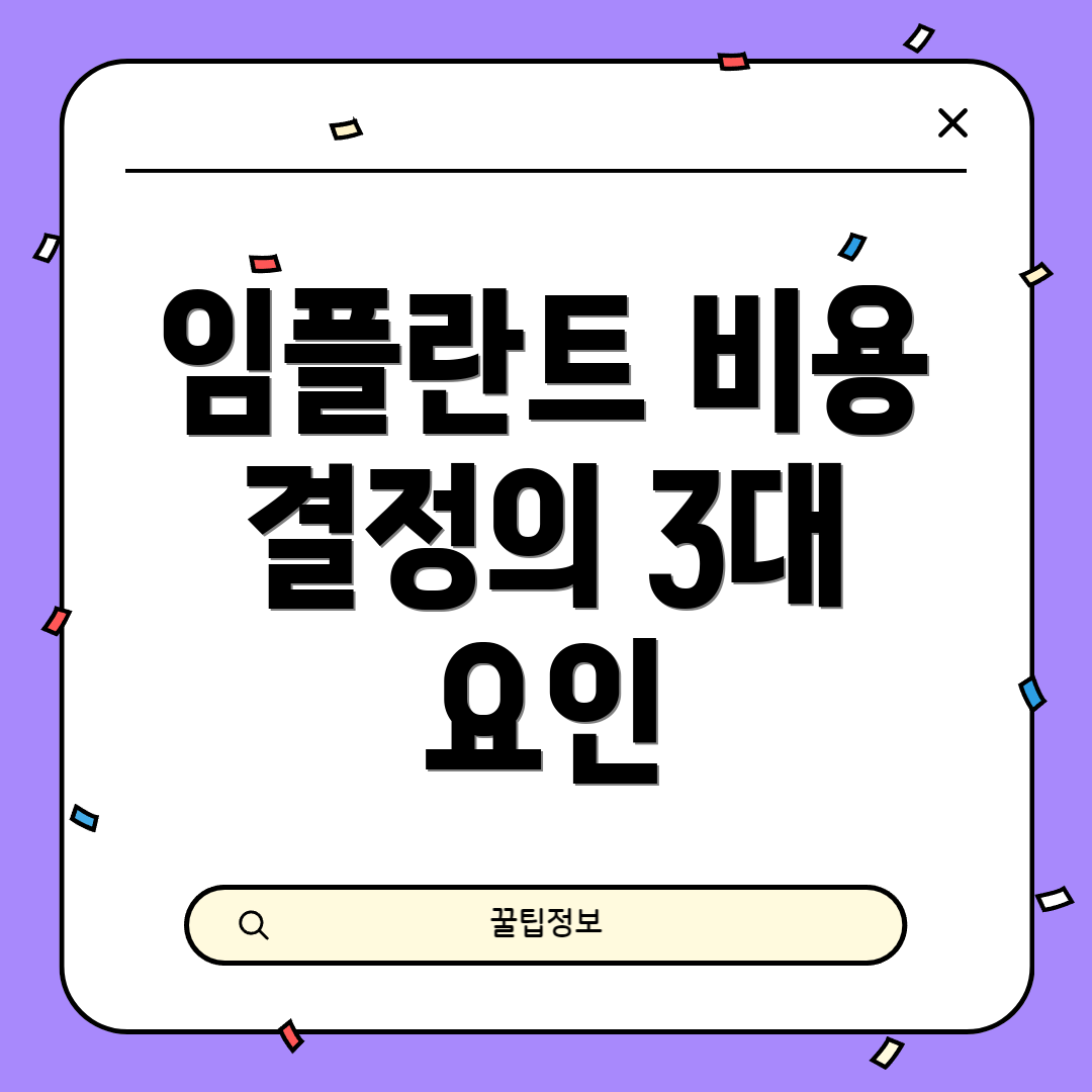 임플란트 비용 결정의 3대 요인