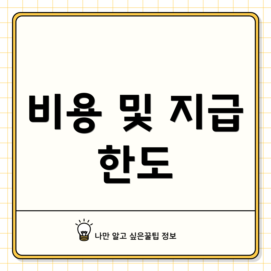 비용 및 지급 한도