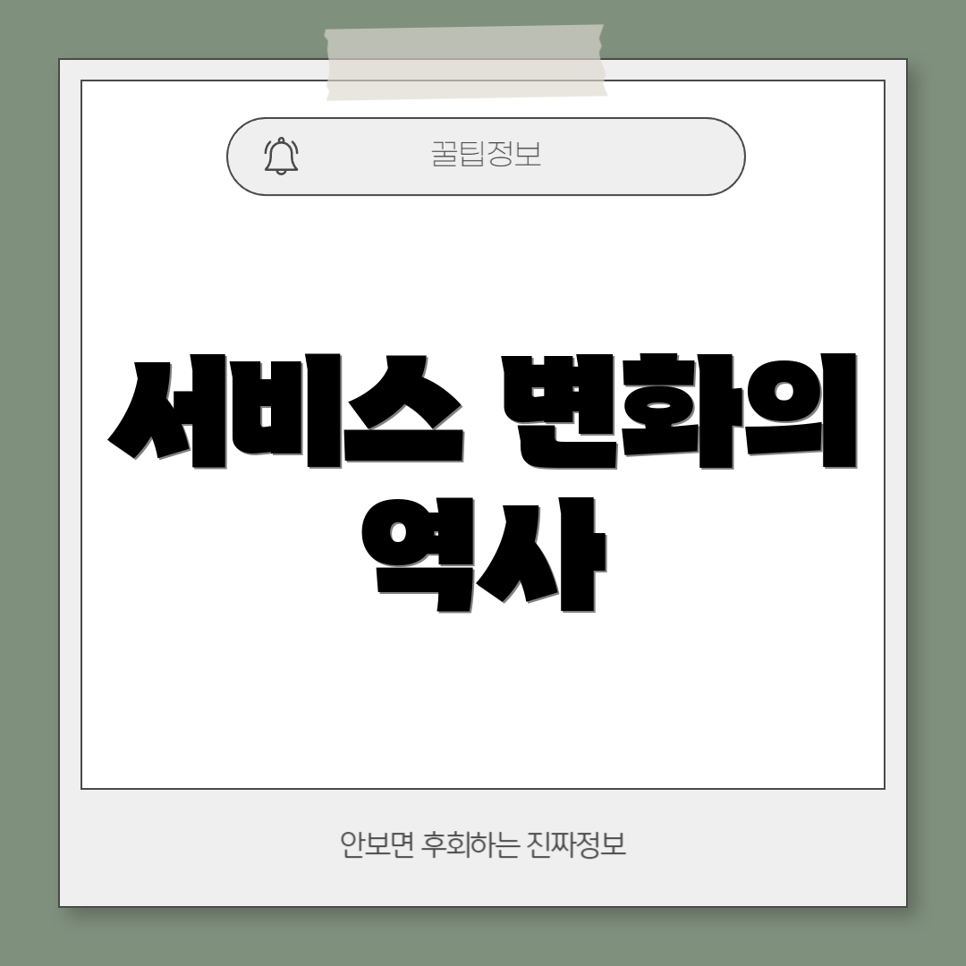 서비스 변화의 역사