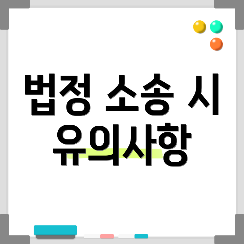 법정 소송 시 유의사항