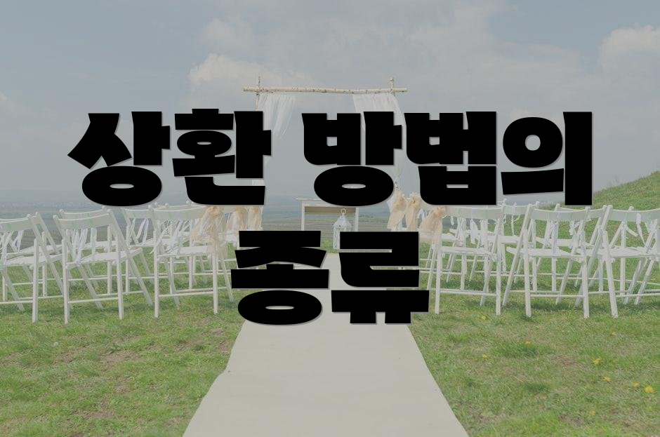 상환 방법의 종류