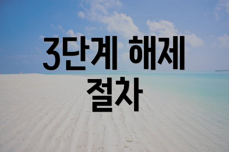 3단계 해제 절차