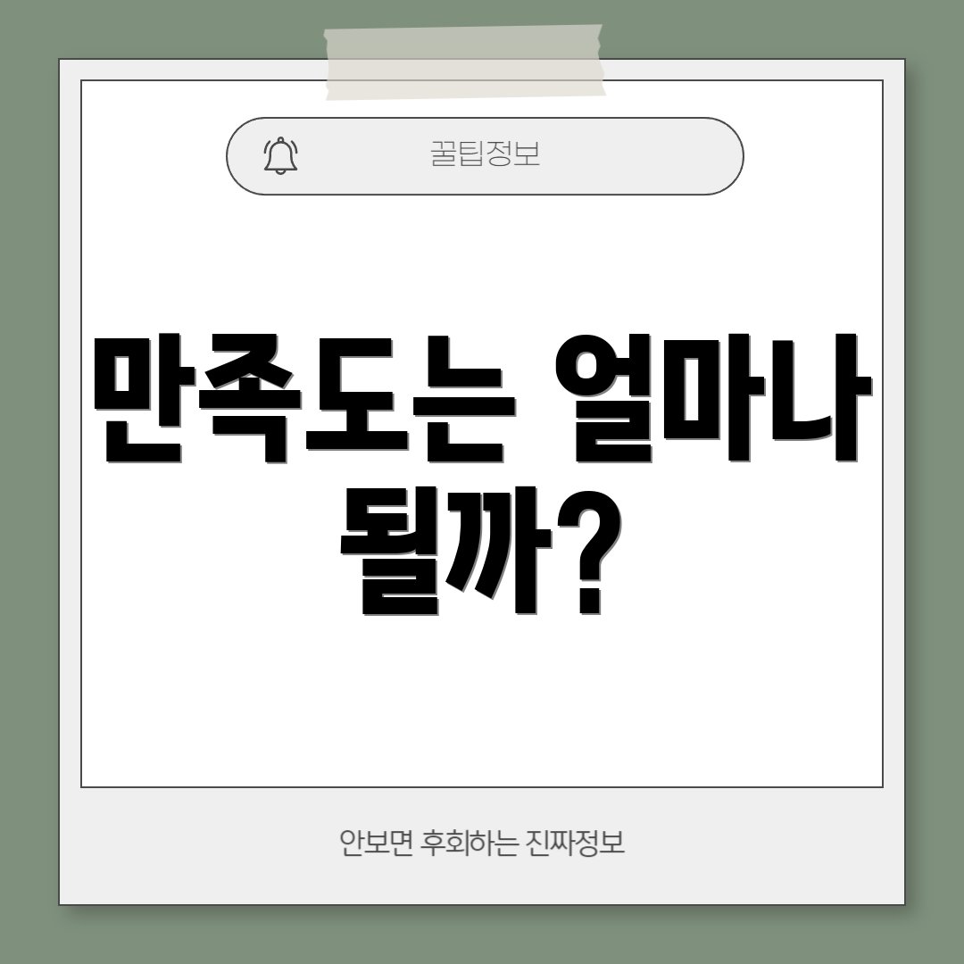 만족도는 얼마나 될까?