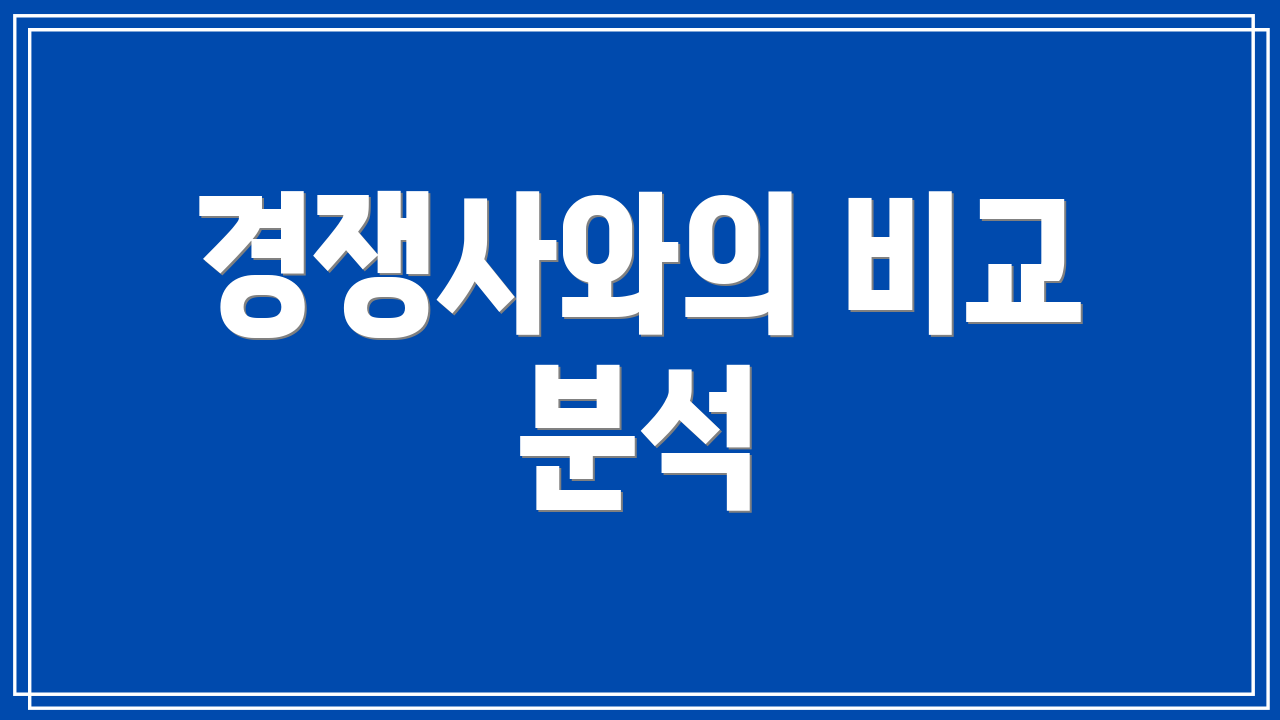 경쟁사와의 비교 분석