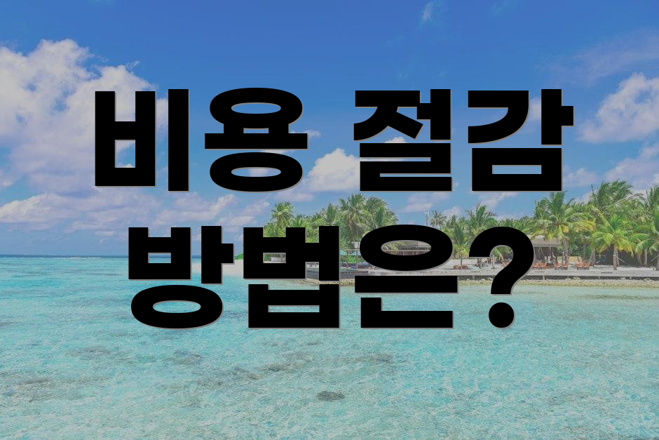 비용 절감 방법은?