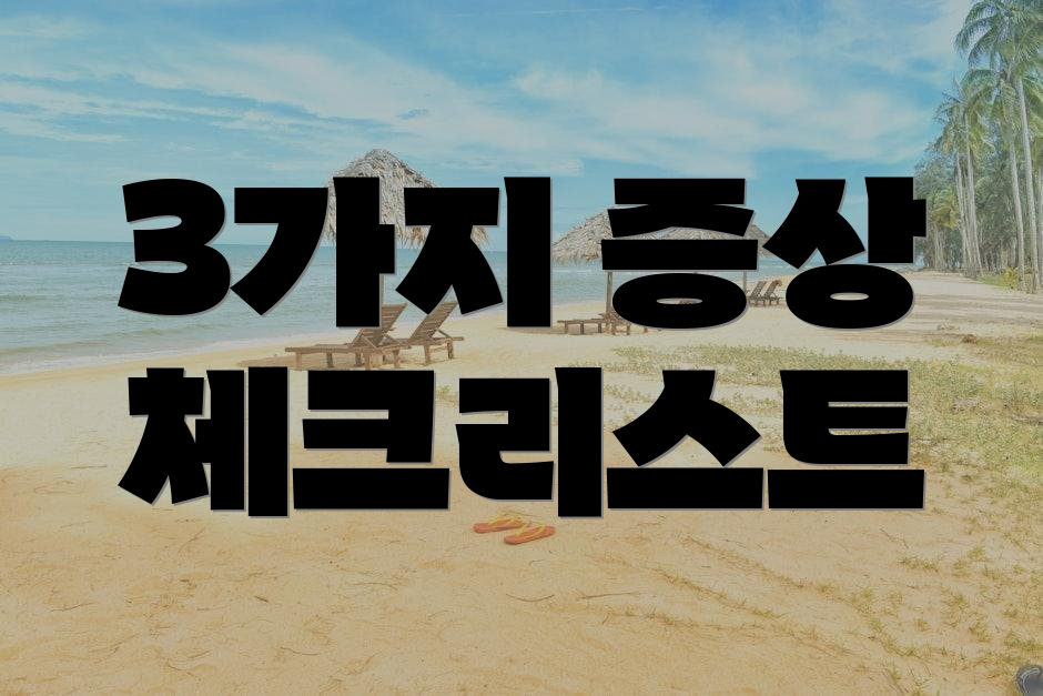 3가지 증상 체크리스트