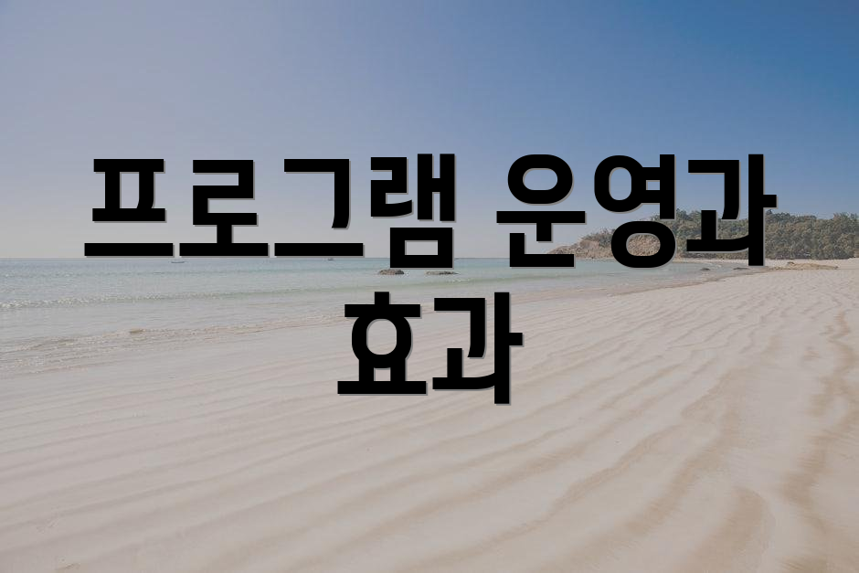 프로그램 운영과 효과