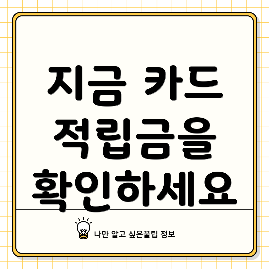 지금 카드 적립금을 확인하세요