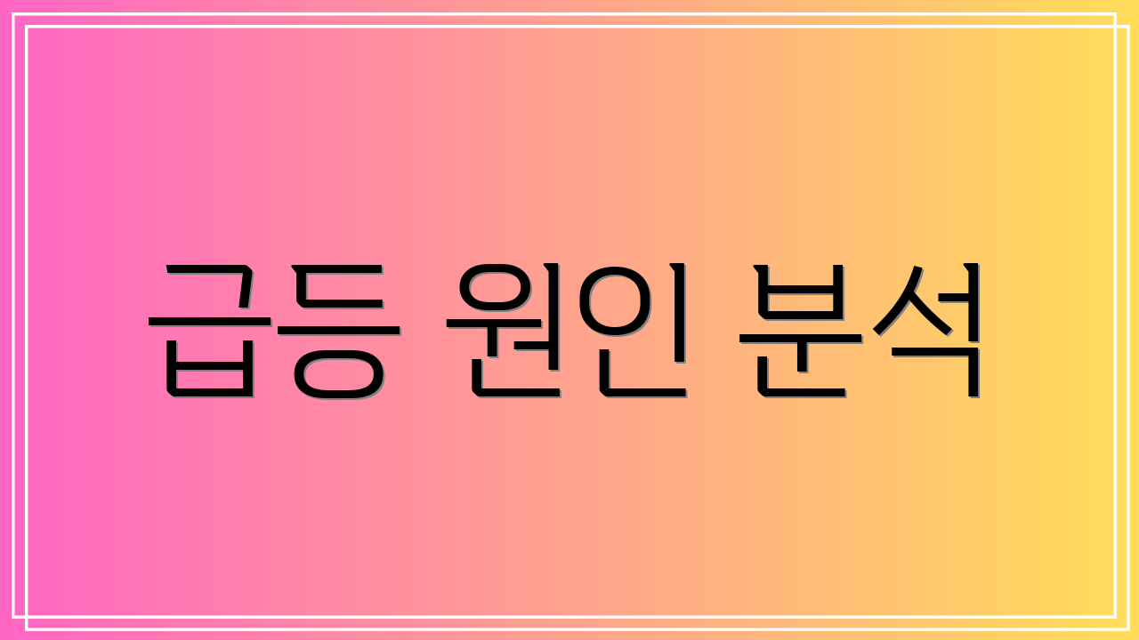 급등 원인 분석