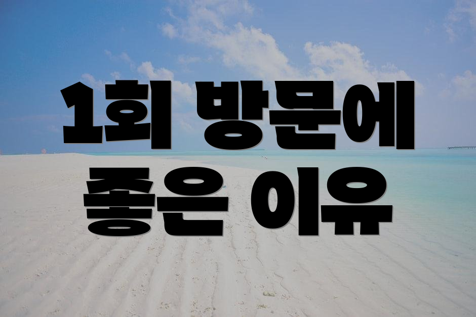 1회 방문에 좋은 이유