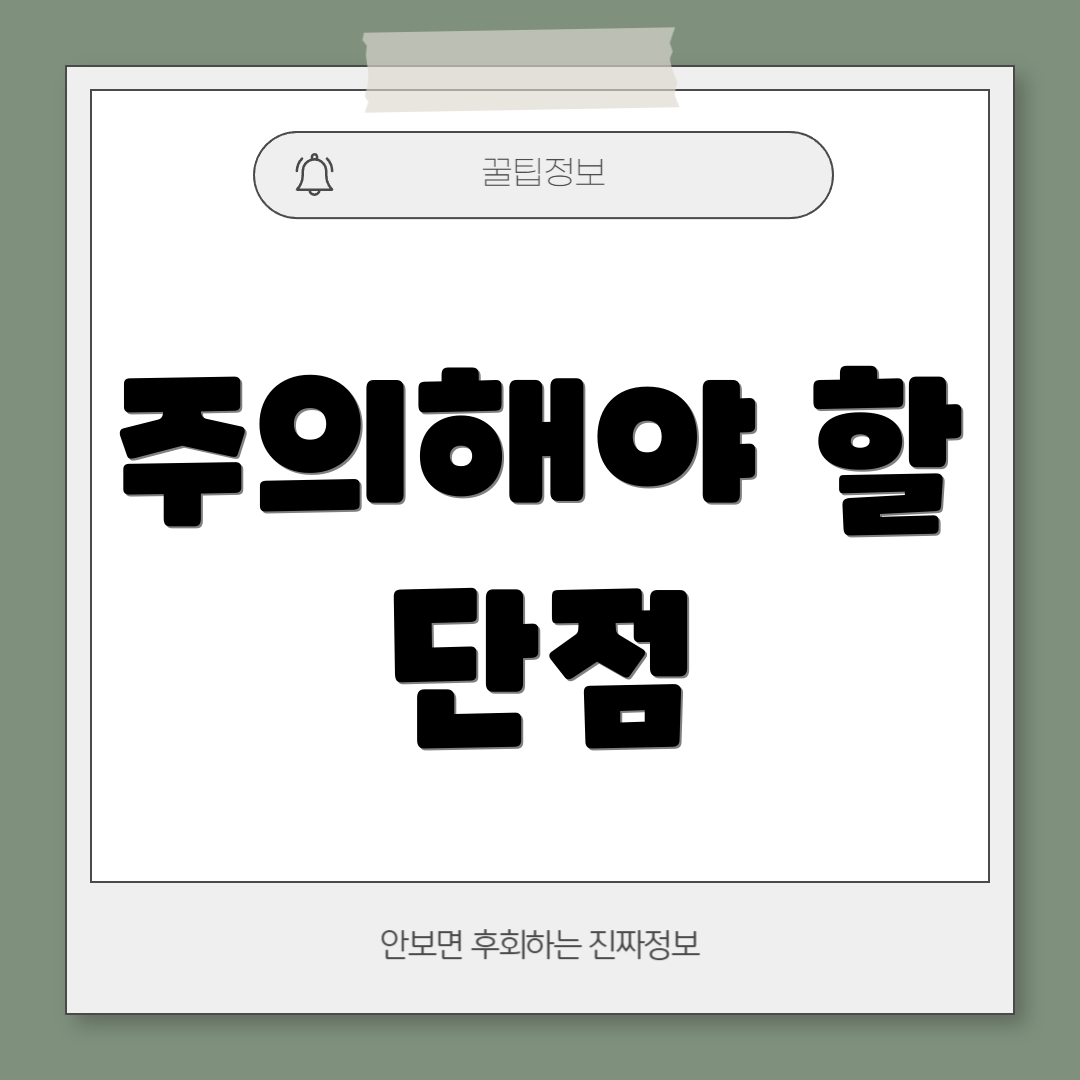 주의해야 할 단점