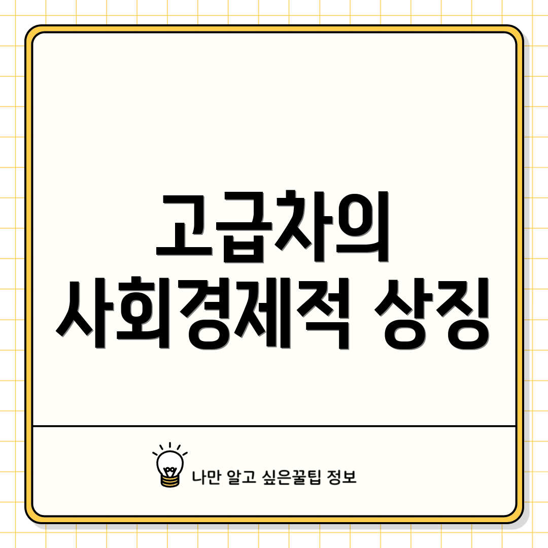 고급차의 사회경제적 상징