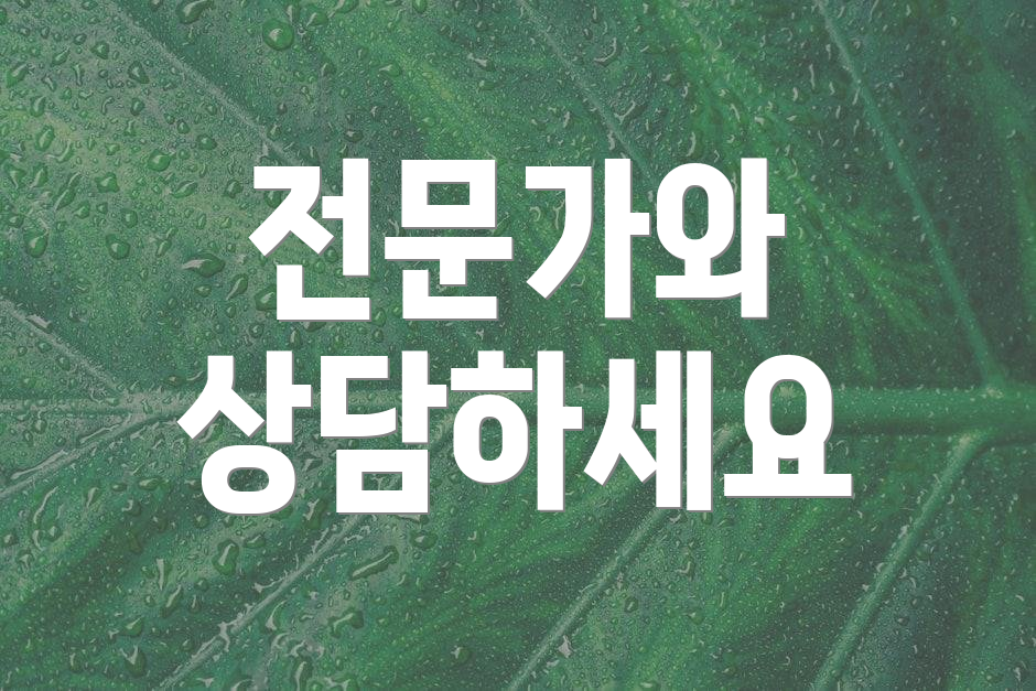 전문가와 상담하세요