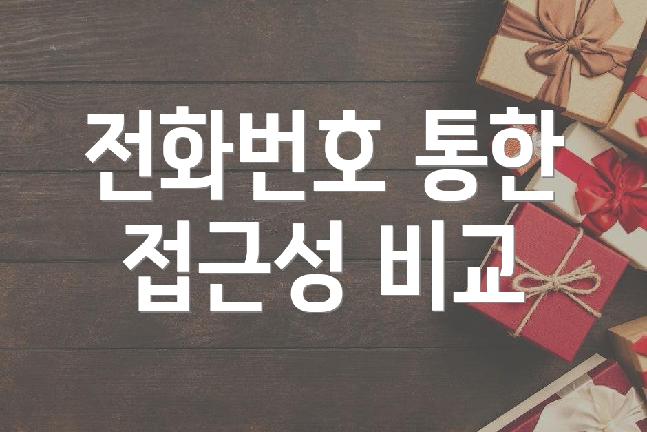 전화번호 통한 접근성 비교