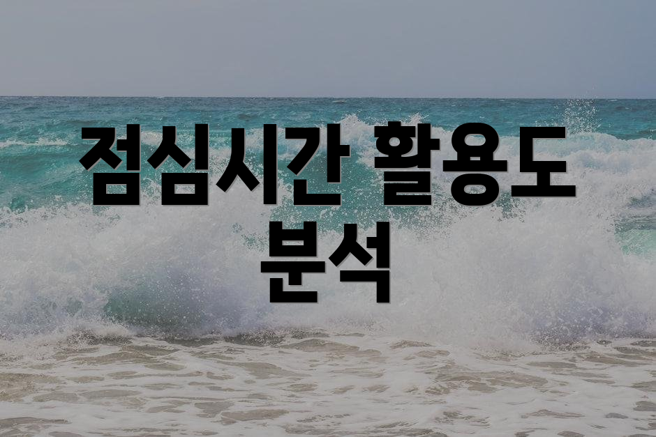 점심시간 활용도 분석