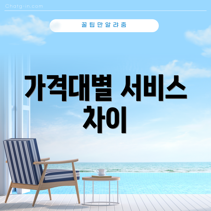 가격대별 서비스 차이