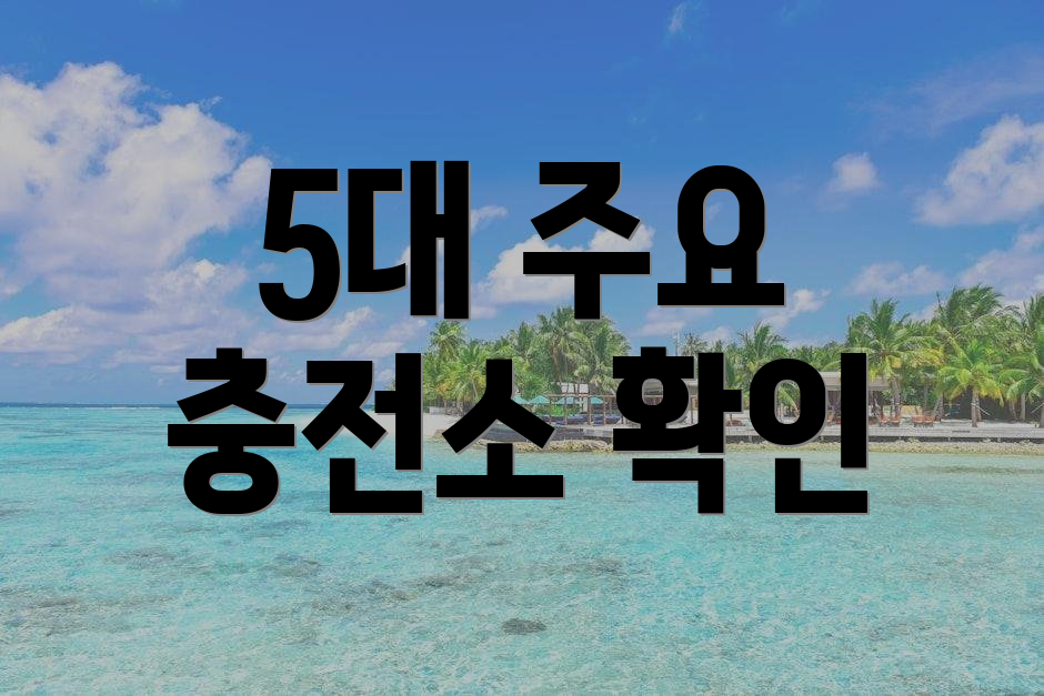 5대 주요 충전소 확인
