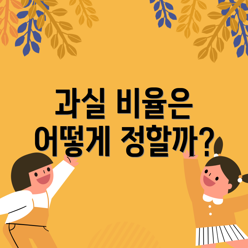 과실 비율은 어떻게 정할까?