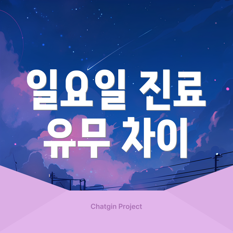 일요일 진료 유무 차이