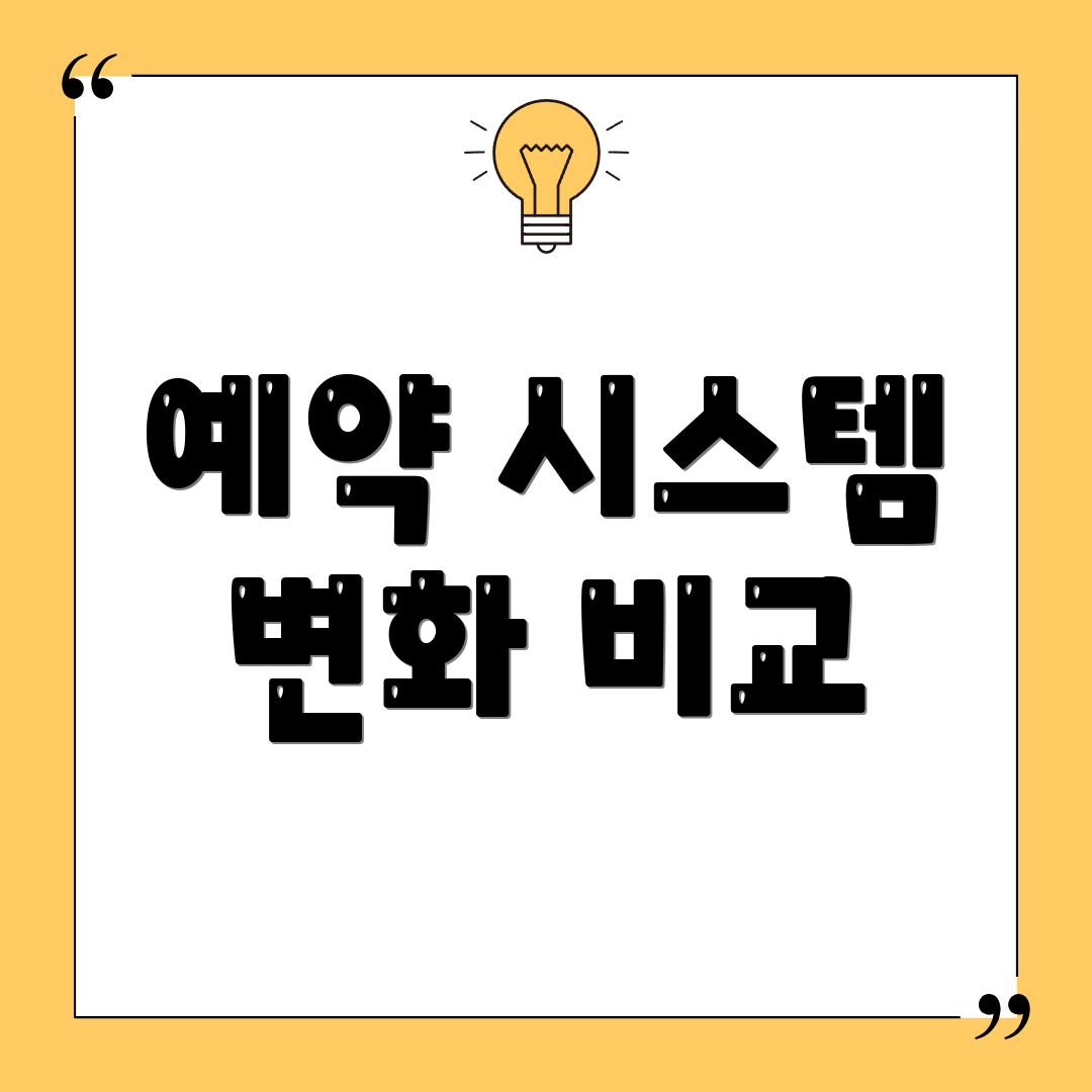 예약 시스템 변화 비교