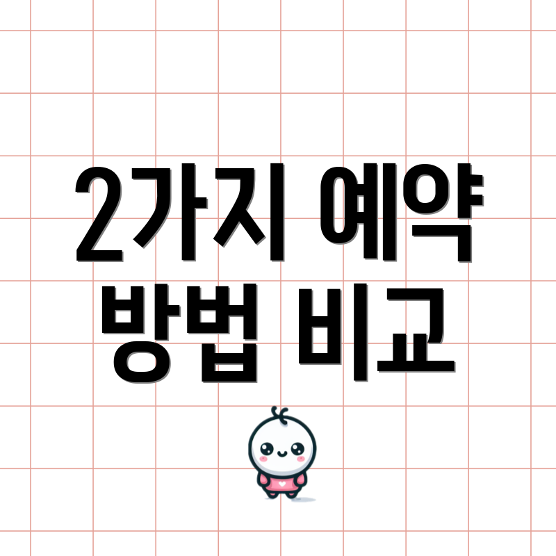 2가지 예약 방법 비교