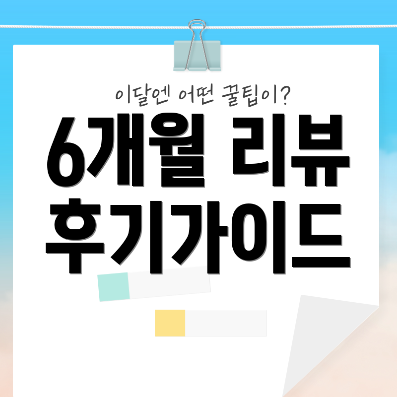 6개월 리뷰 후기가이드