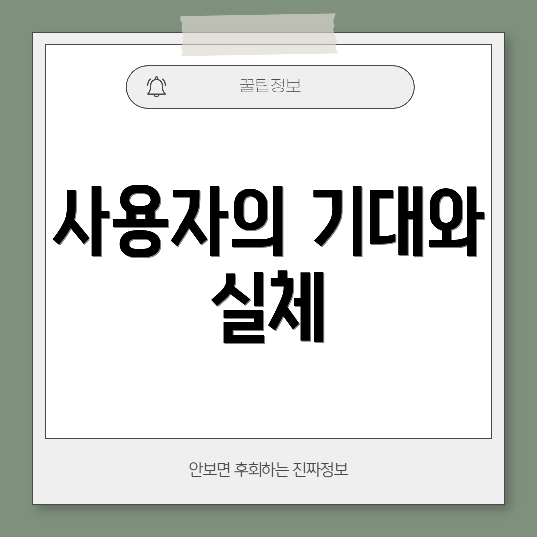 사용자의 기대와 실체