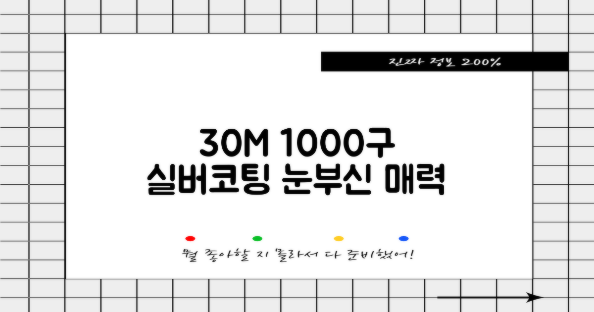 30M 1000구, 실버코팅 매력