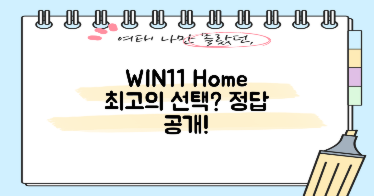 WIN11 Home, 최적의 선택일까요?